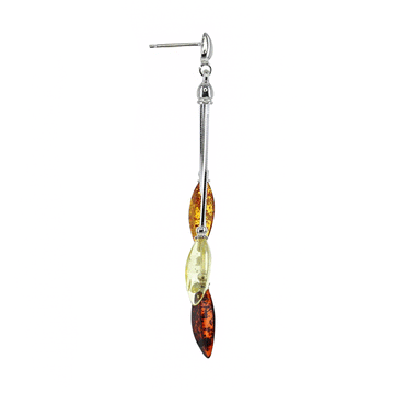 Designer Tassel-Style Multi-Colored Amber Earrings