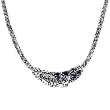 David Beck Bali 16" Necklace with Amethyst Accents