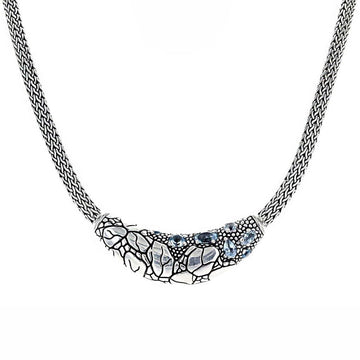 David Beck Bali 16" Necklace with Blue Topaz Accents