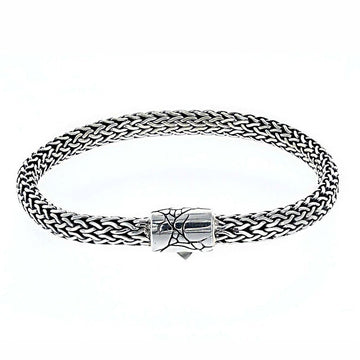 David Beck Bali 8" Silver Weave Bracelet