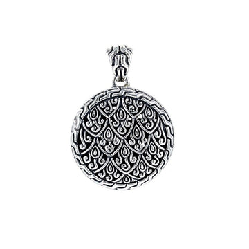 David Beck Bali Silver Filigree Round Pendant