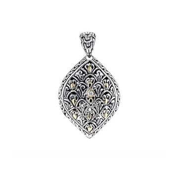 David Beck Bali Turned Eye Filigree Pendant with Gold Detail