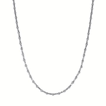 Lunar Bead Necklace in Platinum Vermeil