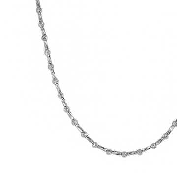 Lunar Bead Necklace in Platinum Vermeil