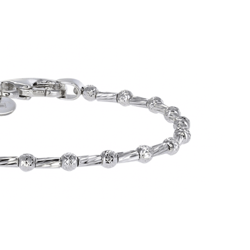 Lunar Small Bead Bracelet in Platinum Vermeil