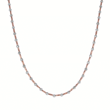 Lunar Bead Necklace in Rose Gold Vermeil