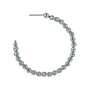 Sirius 1.5" Hoop Earrings in Platinum Vermeil