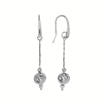 Sirius Ball Earrings in Platinum Vermeil