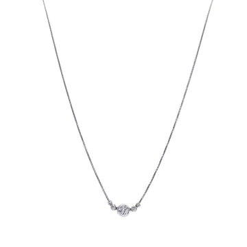 Sirius Single Ball Necklace in Platinum Vermeil