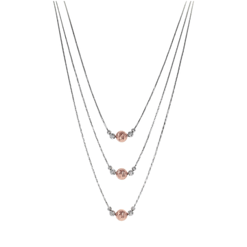 Sirius 3-Strand Rose Ball Necklace