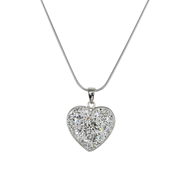 Swarovski Crystal Heart Necklace in Sterling Silver