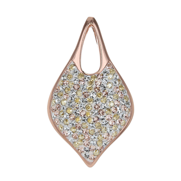 Three-Tone Swarovski Crystal Pendant in Rose Gold Vermeil