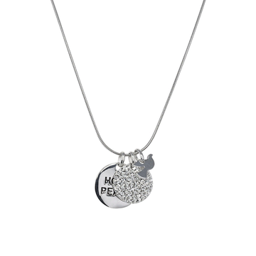 Hope and Peace Swarovski Crystal Charm Necklace