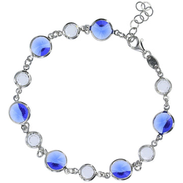 Blue & Clear Swarovski Crystal Bracelet