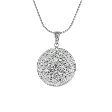 Domed Preciosa Crystal Disc Pendant