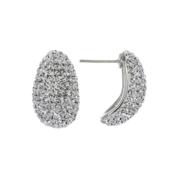 Curved Swarovski Crystal Earrings