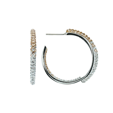 Ombre Swarovski Crystal Hoop Earrings