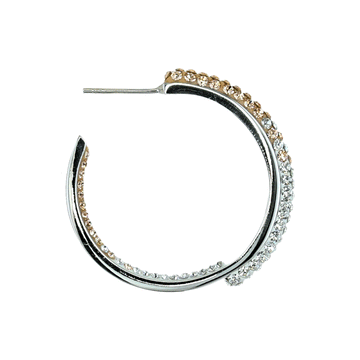 Ombre Swarovski Crystal Hoop Earrings