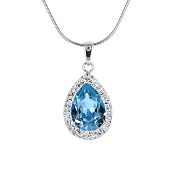 Blue Teardrop Swarovski Crystal Pendant