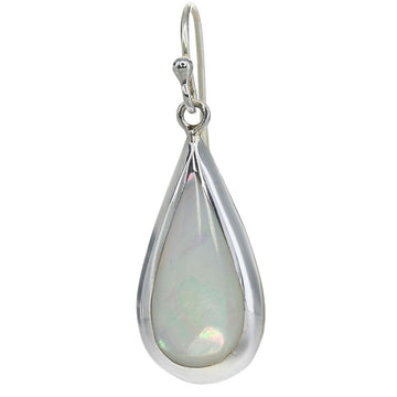 Mother of Pearl Teardrop Earrings in Sterling Silver