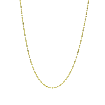 Italian 35" Moon Cut Bead Necklace in Gold Vermeil