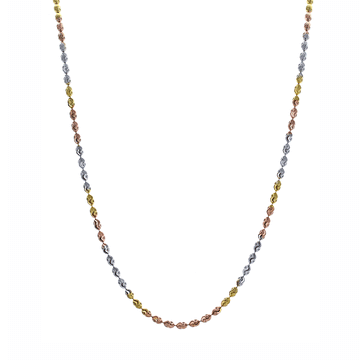 Private Collection Tri-Color Moon Cut Bead Necklace (18", 24")