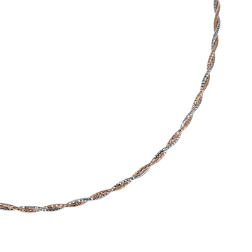 Private Collection 2-Tone Wrap Omega in Rose and Rhodium Vermeil