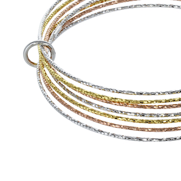 Private Collection Italian Tri-Color Stacked Bangles