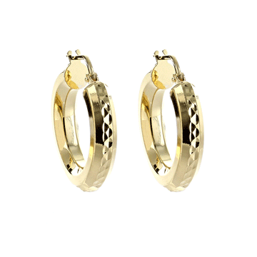 Private Collection Textured Gold Vermeil Hoop Earrings