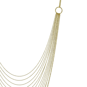 Private Collection Stunning-Multi-Strand Hoop Statement Necklace in Gold Vermeil