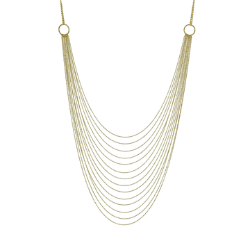 Private Collection Stunning-Multi-Strand Hoop Statement Necklace in Gold Vermeil