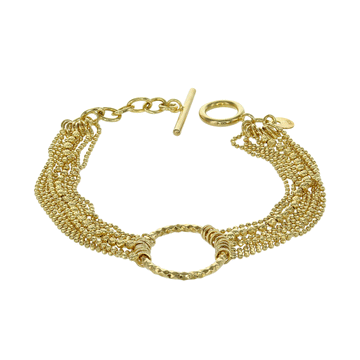 Private Collection Stunning-Multi-Strand Hoop Statement Bracelet in Gold Vermeil