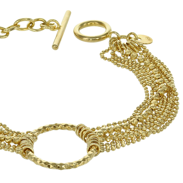 Private Collection Stunning-Multi-Strand Hoop Statement Bracelet in Gold Vermeil