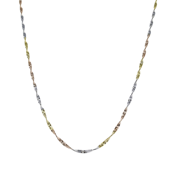 Italian Tri-Color Twist Necklace