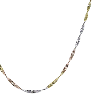 Italian Tri-Color Twist Necklace