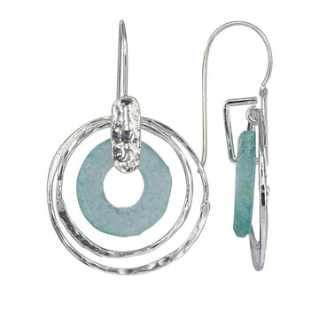 Roman Glass Concentric Circles Earrings