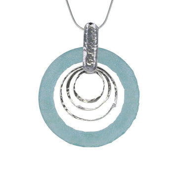 Roman Glass Concentric Circles Pendant