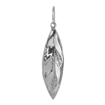 Sterling Silver Bay Leaf Dangle Earrings