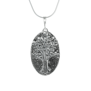 Hammered Sterling Silver Tree of Life Pendant