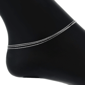 Sterling Silver Three Strand Anklet